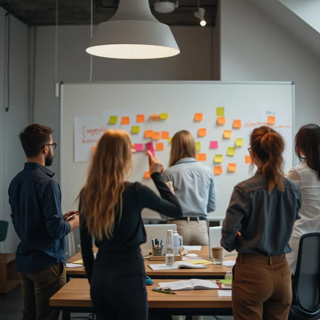 Séance de brainstorming d'équipe