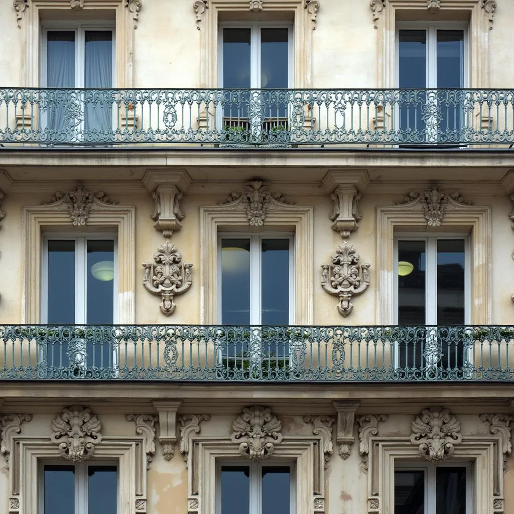 Détail architectural de Paris symbolisant l'ancrage local